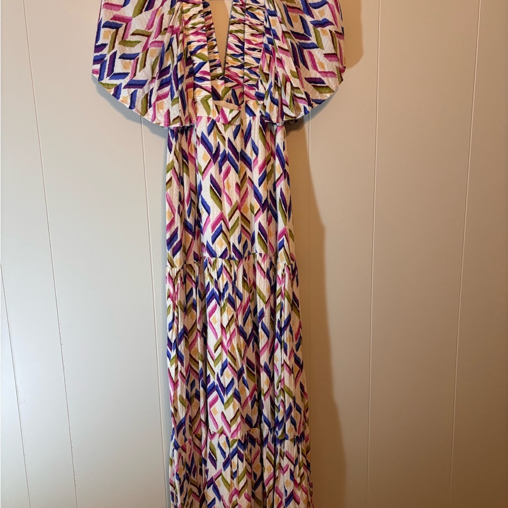 Colorful Maxi Dress - Vivid Multi-Color Print